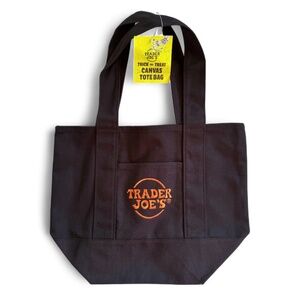 Trader Joe’s Canvas Mini Tote Bag - Black